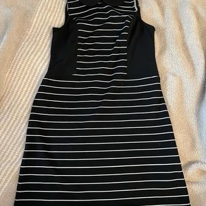 Peter Pan collar striped dress